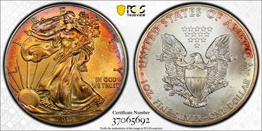 2012 $1 Silver Eagle MS65