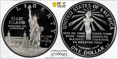 1986-S $1 Statue Of Liberty PR69DCAM