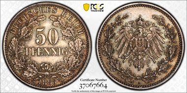 1896-A 50 Pfg J-15 MS64