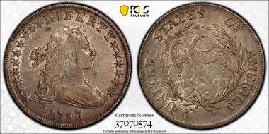 1797 $1 10x6 Stars AU50