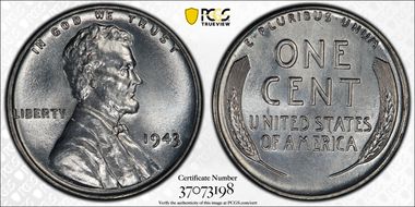 1943 1C MS67+