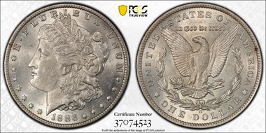 1886-O $1 AU58