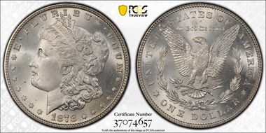 1878 7/8TF $1 VAM 33, Doubled Legs, Weak 7/4 MS66