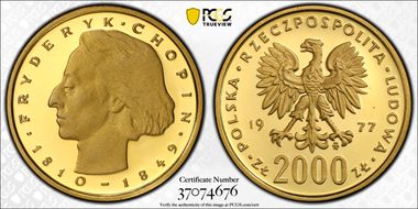 1977 MW 2000 Zl Chopin PR69DCAM