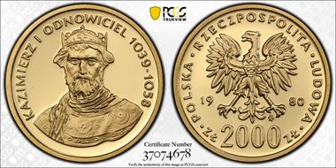 1980 MW 2000 Zl Kazimierz I PR69DCAM