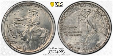 1925 50C Stone Mountain, DDO, FS-101 MS64