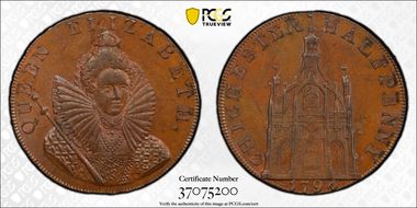 1794 Tk 1/2D DH-16 Sussex, Chichester MS64BN