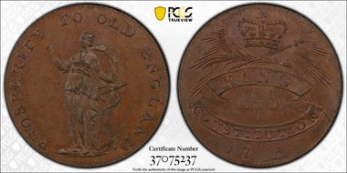 1794 Tk 1/2D DH-7 Essex, Chelmsford MS64BN