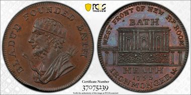 1795 Tk 1/4D DH-116 Somersetshire, Bath MS65BN