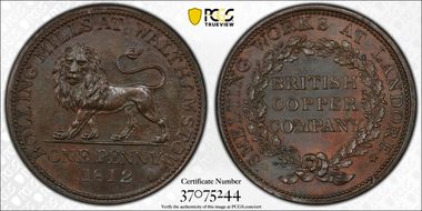 1812 Tk 1D Withers-561 Essex British Copper Company MS64BN