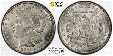 1921-S $1 MS66+