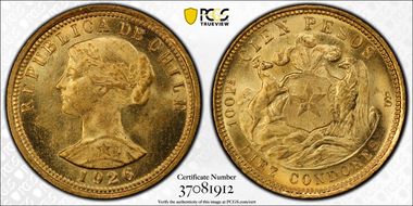 1926-So 100 P KM-170  Au MS64