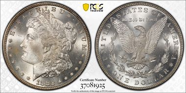 1882 $1 MS65+