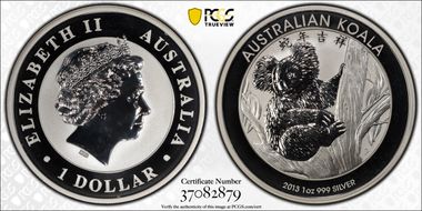 2013-P $1 Koala with Chinese Privy SP69