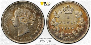 1900 5C Round 0, Repunched 0/0 XF40