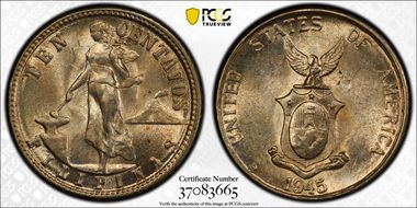 1945-D/D 10C Allen 9.05a MS62