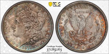1878 8TF $1 VAM 2, Lines in LIB MS62