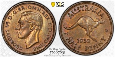 1939 1/2D Kangaroo Reverse PR63BN