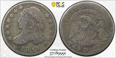 1814 10C Large Date N1