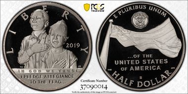 2019-S 50C American Legion 100th Ann First Strike PR69DCAM