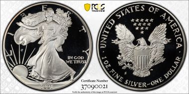 1991-S $1 Silver Eagle PR68DCAM