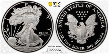 2003-W $1 Silver Eagle PR69DCAM