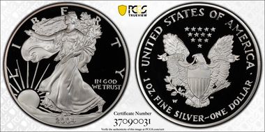 2004-W $1 Silver Eagle PR70DCAM