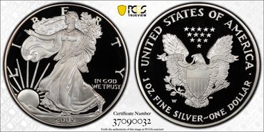 2005-W $1 Silver Eagle PR70DCAM