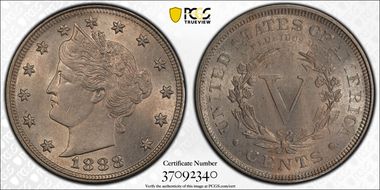 1888 5C MS63