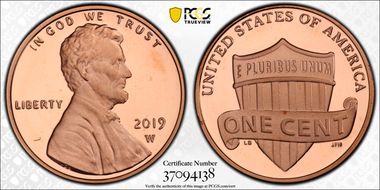 2019-W 1C Shield PR69DCAM