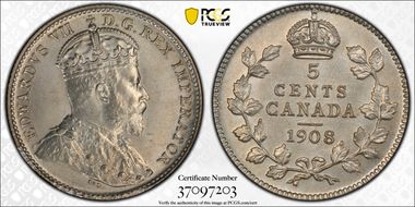 1908 5C Large 8 MS66