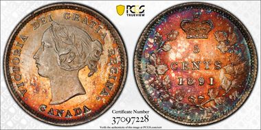 1891 5C MS66