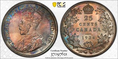 1934 25C MS66