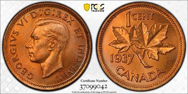 1937 1C Matte SP66RD