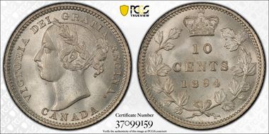 1894 10C T5, High 9, Plain Dt, Near 4 MS67+