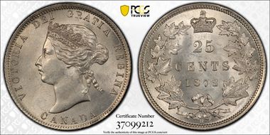 1872-H 25C Small 2 MS64+