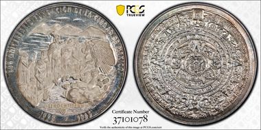 1965 Medal Grove-921a Ag Anniversary of Mexico City SP65