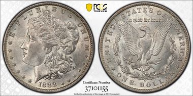 1888-O $1 VAM 7A, Shooting Star MS61