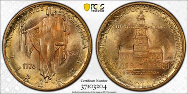 1926 $2.50 Sesquicentennial MS66+