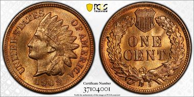 1909-S 1C Indian MS66+ RB