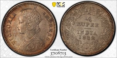 1882-C 1/4 Rup SW-6.264 MS62