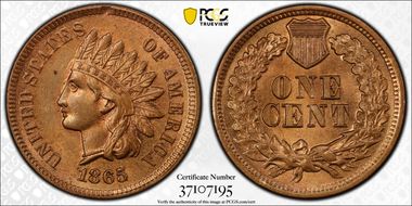 1865 1C Fancy 5 N1BN