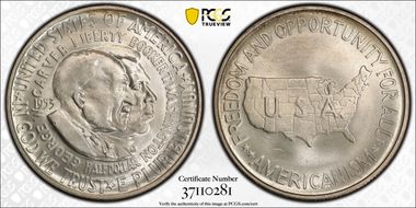 1953 50C Washington-Carver MS66+