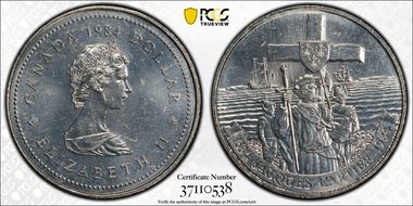 1984 $1 Cartier MS64