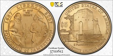 2007-W $5 Jamestown MS69