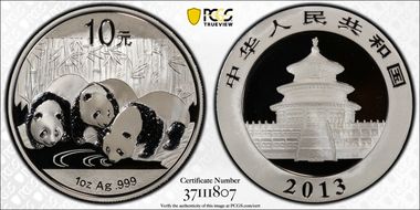 2013 10 Yn Panda Silver PAN-589A MS69