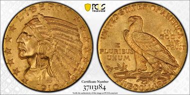 1910 $5 MS64