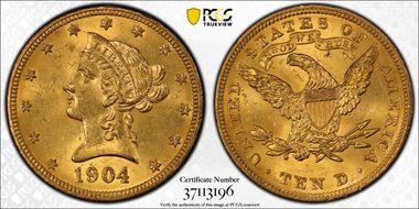 1904 $10 MS63