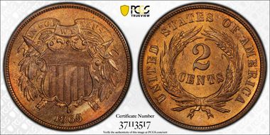 1865 2C MS66RB