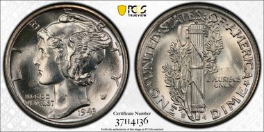 1943-S/S 10C RPM FS-501 MS66FB